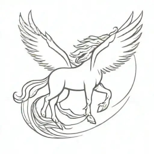 Horned Pegasus Horse With Wings