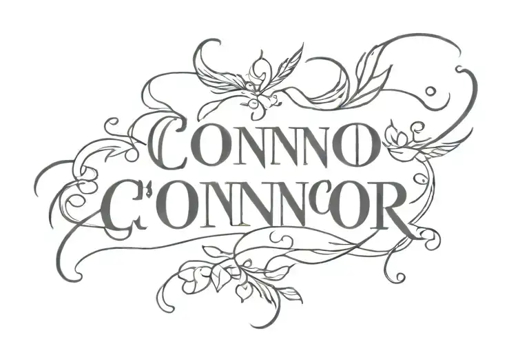 Connor Script Font Surrounded