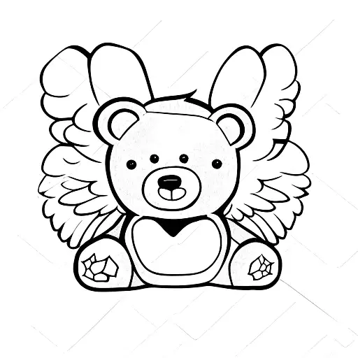 Teddy Bear With Angel Wings Small