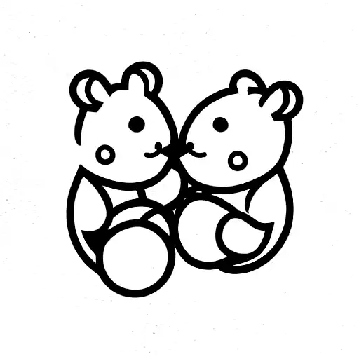 Two Hamsters Boxing In A Ring