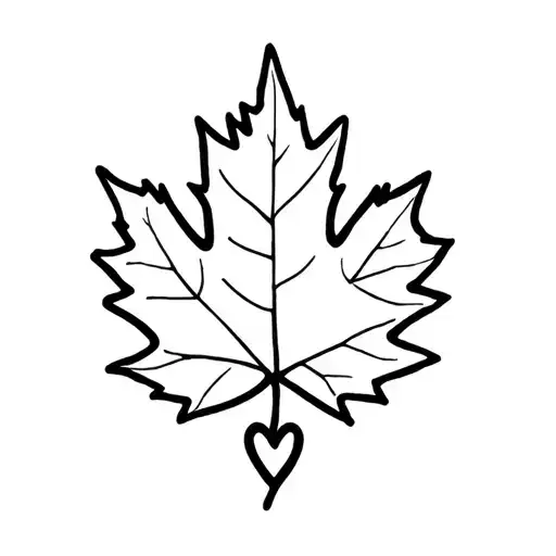Maple Leaf And A Heart