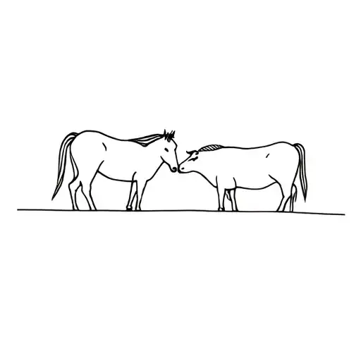 Horse And Cow