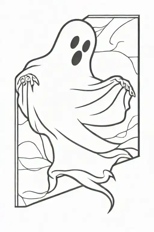 Sheet Ghost With Black Background To Shape Around It