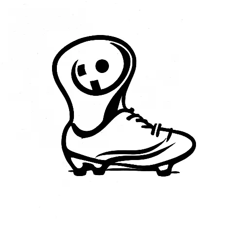 A Little Ghost With A Footbal And Football Boots