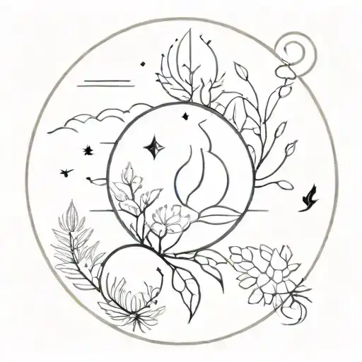 Nature Space Brutal Ethnic Ornament