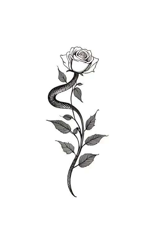 Rose And Snake