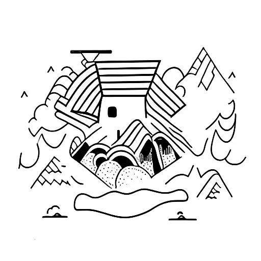 A Car Pulled Off The Road On To The Lookout