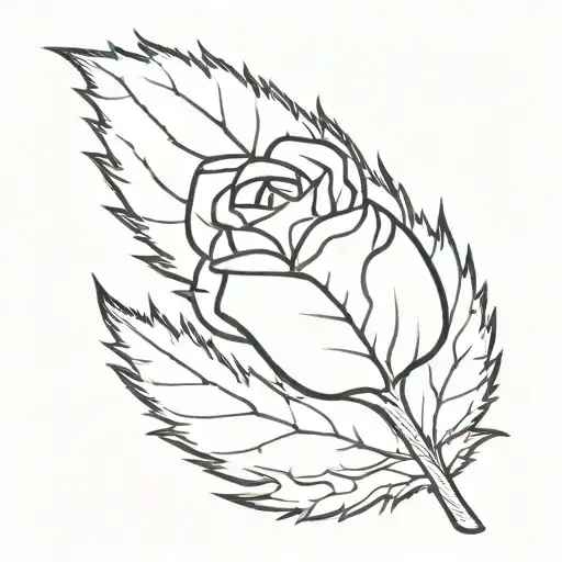 A Minimalist Tattoo Of A Blooming Rose De Jericho Plant