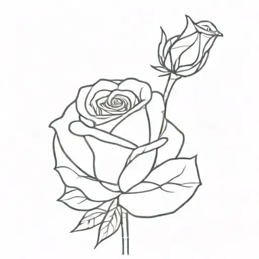 Rose With Daddy Stem And Death Date