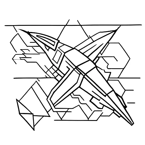 A Minimalist Tattoo Of A Paper Airplane Flying Through The Clouds