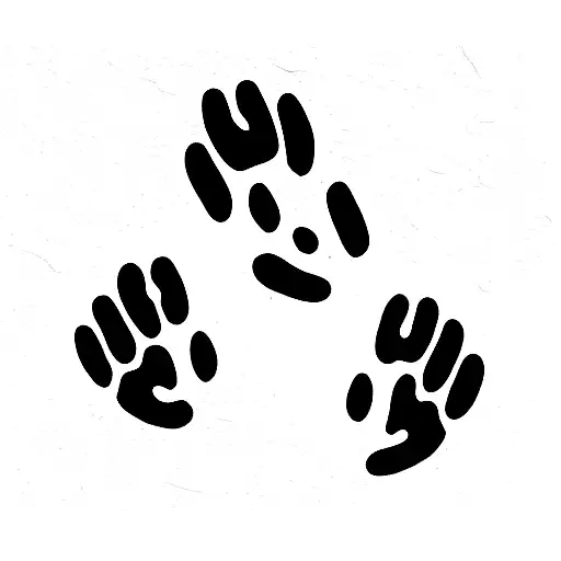 Cat Paw In Purple Heart