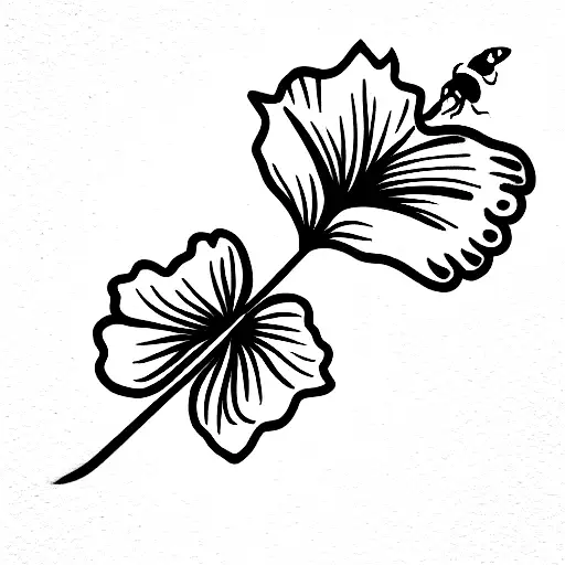 Hibiscus With Ladybug