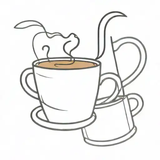 Coffee And Mug Clinking Together