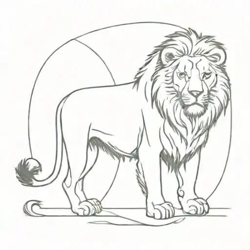 Young Lion See Himself In A Mirror As A Big Lion