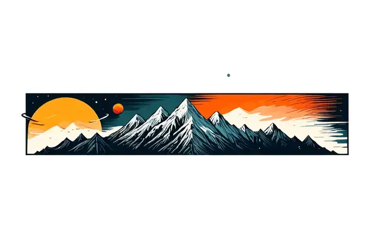 Mountain Landscape Planets Surrounding