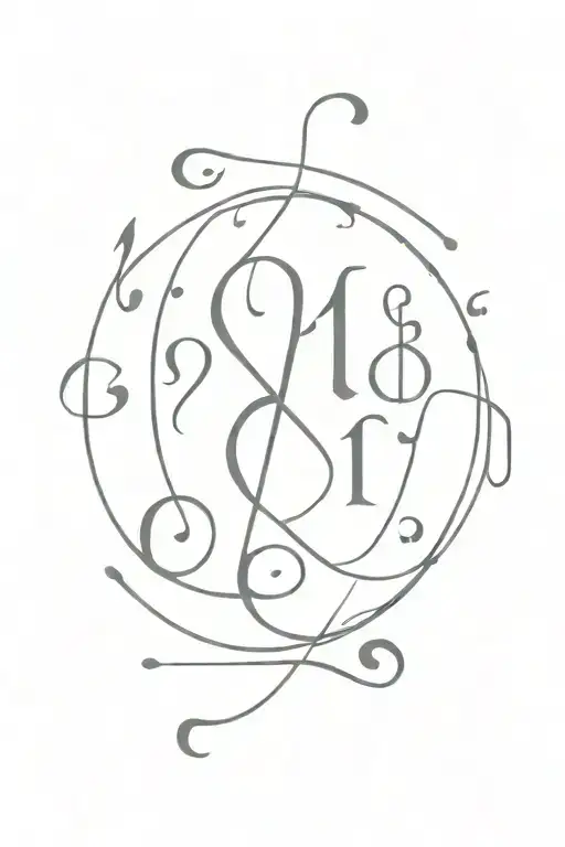 Roman Numeral Numbers 10110428 With Music Notes Floating