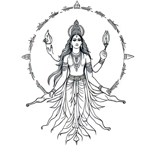 Durga Goddess Sagittarius