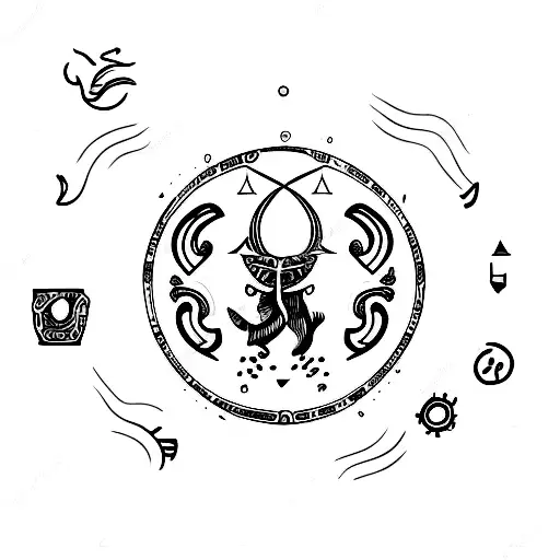 Coffee Cup With Aries Zodiac Symbols As Steam