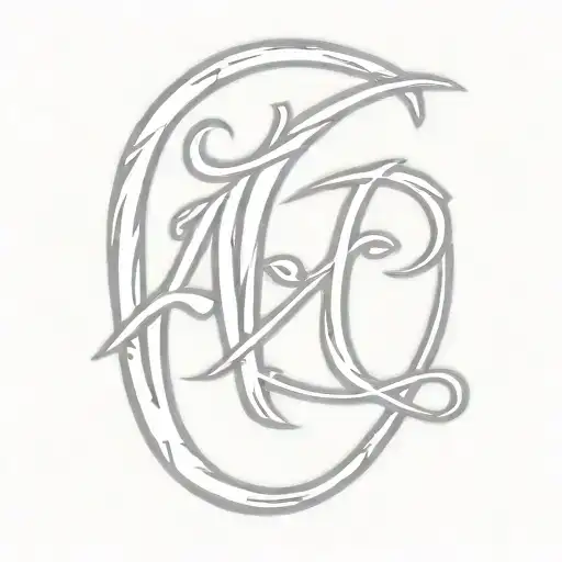 Script Font Large Letters E C