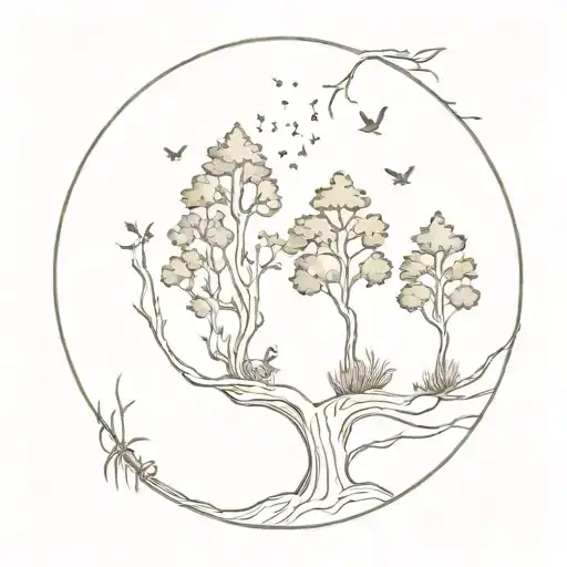 Fairy And Trees Growing