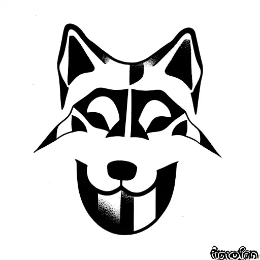 Cartoon Husky Dog