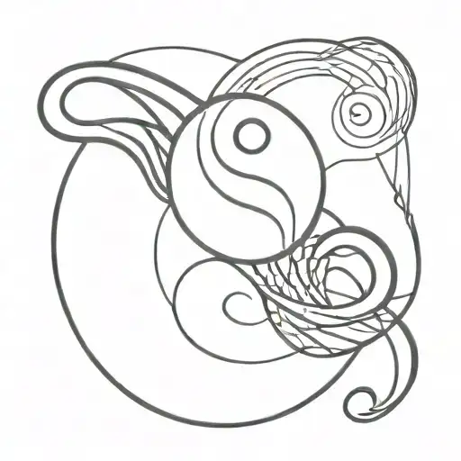 Yin Yang Symbol With Snakes