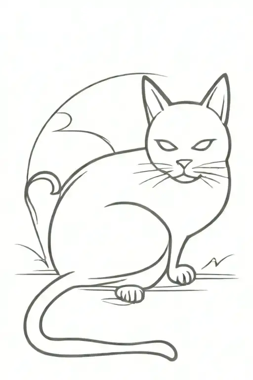 Solid Black Cat Playing