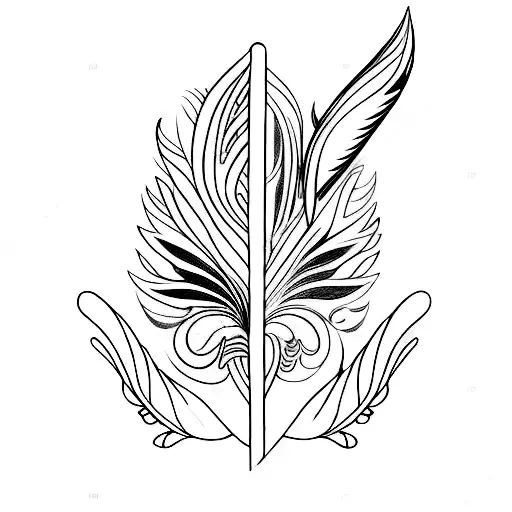 Art Nouveau Feather