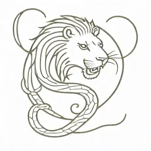 Zodiac Sign Leo And Snake