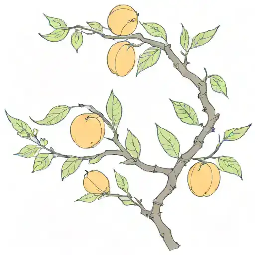 Peach Tree Branch Fine Line
