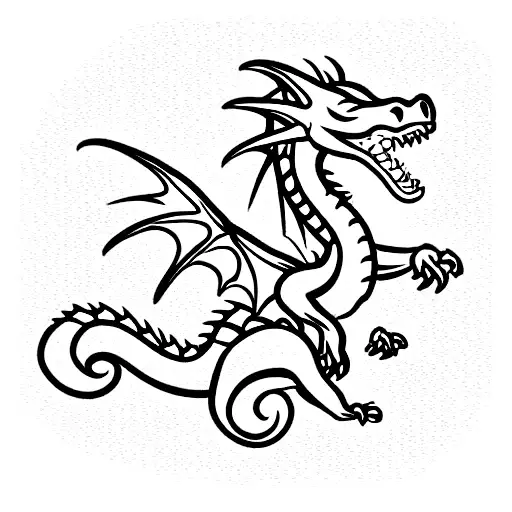 Cute Cartoon Dragon Holding Chinese Gold