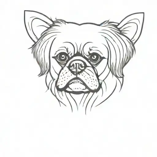 Black Pekingese Dog On The Window