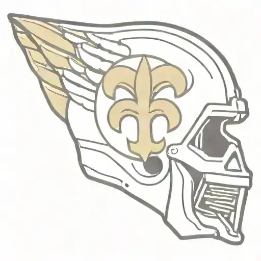 New Orleans Saints Logo And Motorcycle Engine