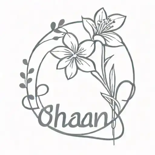 The Word Ohana With A Small Flower Growing