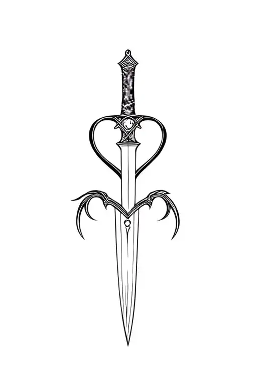 Sword With Heart Surrounded