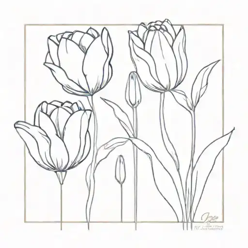 Tulips Fine Line
