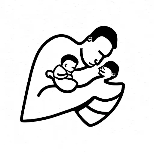 Father Holding Baby Son