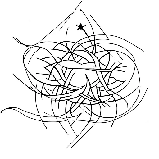 Minimalist Star And Moon