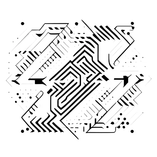 Decorative Arrow With The Word Celina In Morse Code