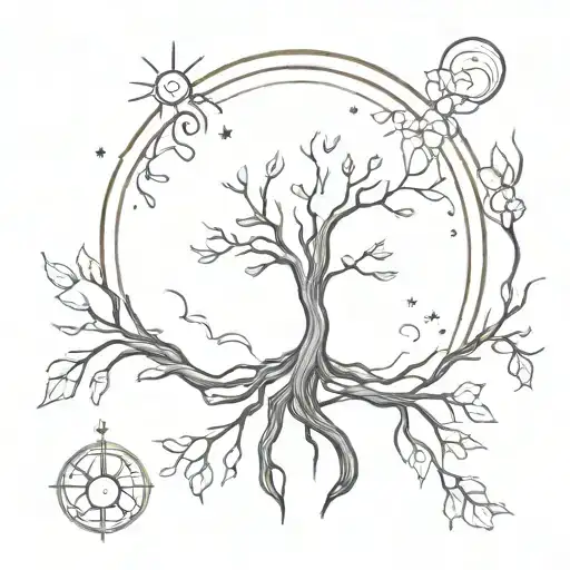 Sun Moon Tree Life