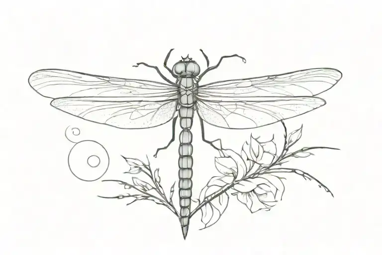 Dragonfly With Numbers
