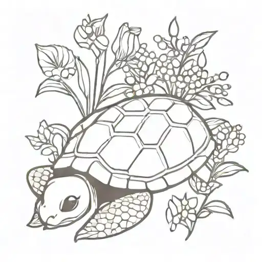 Turtle With Lily Of The Valley