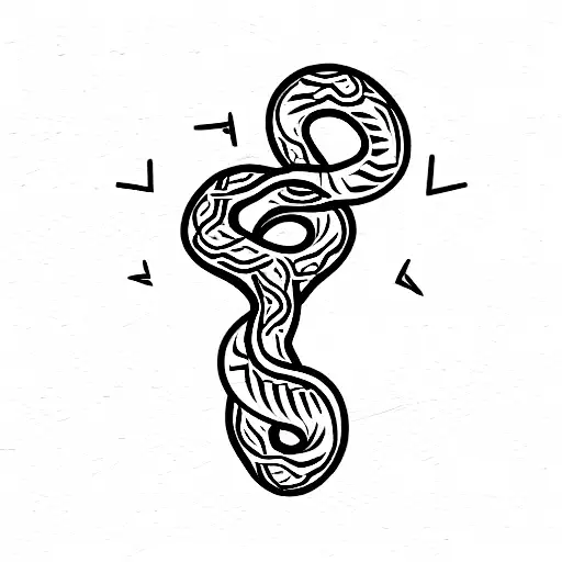 A Heart With A Snake Wrapped Around It