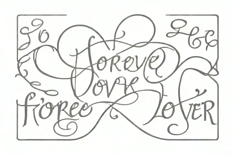Written Tattoo Signifying Forever Love To Someone