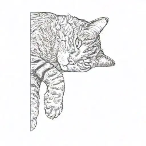 A Cat Laying In A Cat Bed