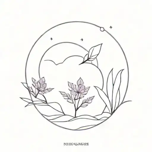 Crystals Moon Lavander