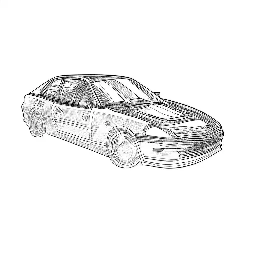 A Black Car On A Black Background