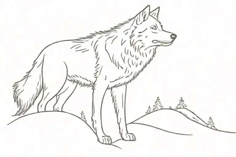 Wolf Howling At The Moon