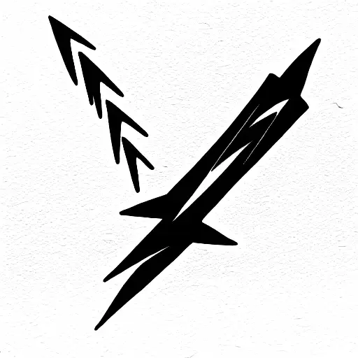 Katana With Lightning Bolts