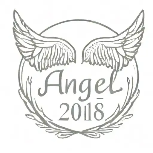 Angel Wings With Date On Wrist
